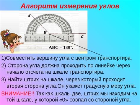 Алгоритм подтверждения формирования развёрнутого угла