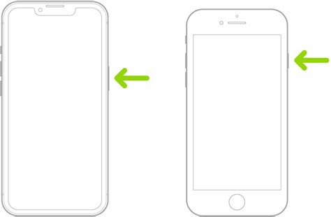 Внешний вид и расположение кнопки "Сон" на iPhone 11
