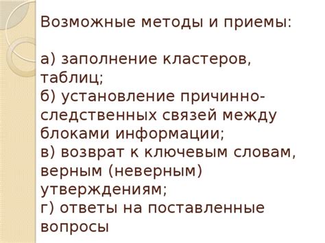 Возможные методы восстановления информации