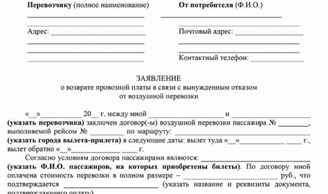 Документы, необходимые для смены пассажира в случае невозвратного билета