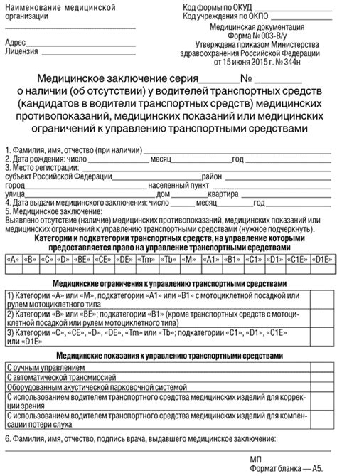 Дополнительные данные о состоянии здоровья