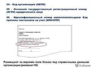 Значение и расшифровка кода предприятия в реквизитах индивидуального предпринимателя