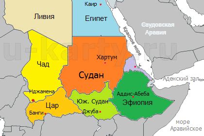 Координаты и границы столицы Судана