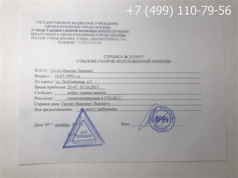 Медицинская справка о вызове экстренной медицинской помощи: необходимость и возможные ситуации