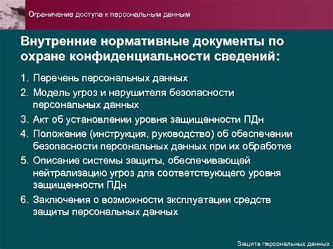Ограничение доступа к персональным данным истории обучения учеников
