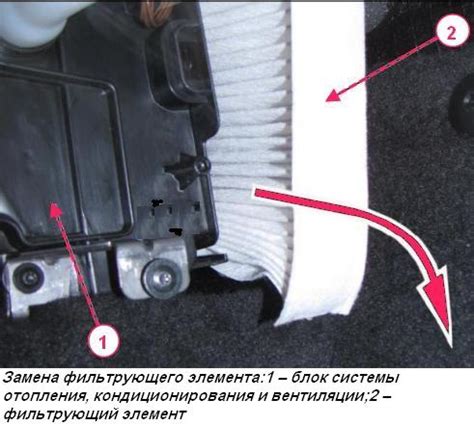 Определение расположения основного фильтра очистки воздуха внутри салона автомобиля