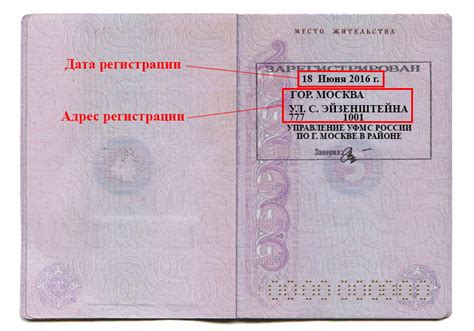 Определение своего места регистрации в паспорте
