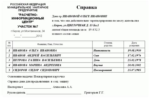 Основные сведения о формировании документа о семейном составе в Беларуси