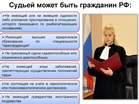 Основные требования для приема на должность судьи в зарубежной судебной системе