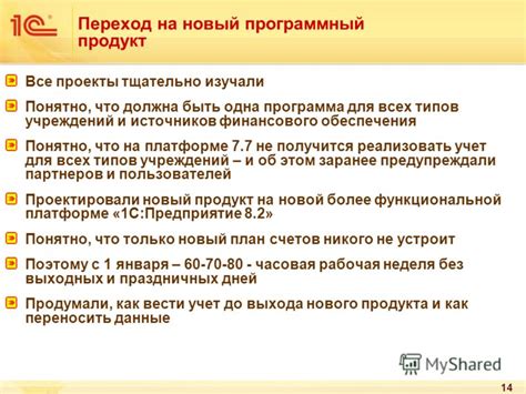 Переход на новый продукт