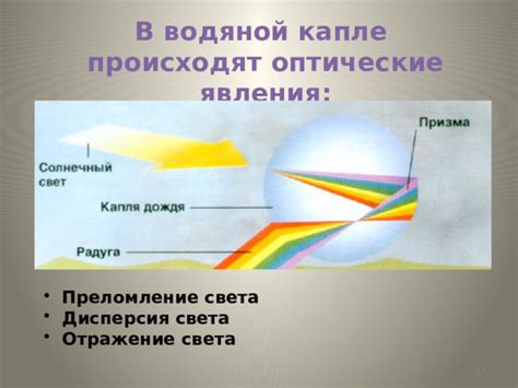 Преломление и отражение света в дождевых каплях: ключевые моменты