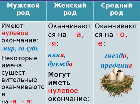 Причины несоответствия рода существительных в русском языке