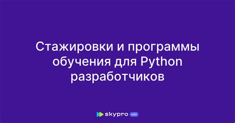 Программы стажировки и практики