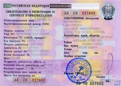 Специальные требования при оформлении документов на автомобиль и его идентификационном номере