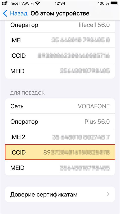 Формат и структура идентификатора ICCID