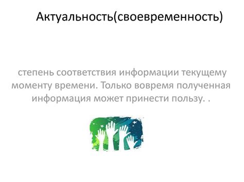 Актуальность и своевременность
