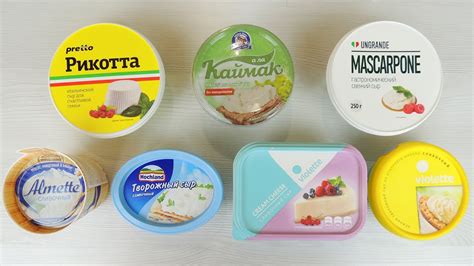 Богатый ассортимент вкусов творожного сыра