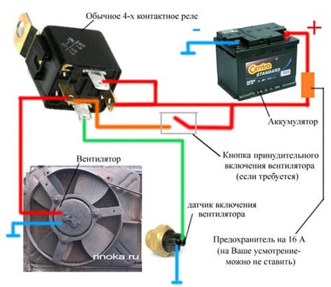 Включение вентилятора радиатора при работе кондиционера