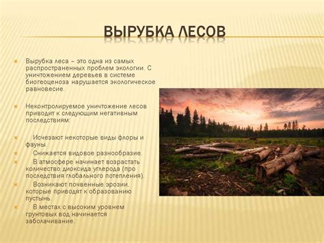 Влияние на экологию