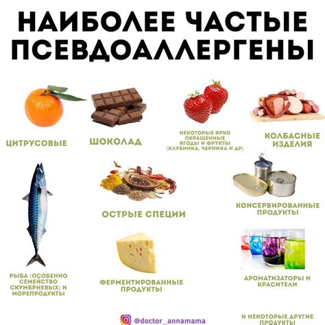 Влияние пищевых аллергенов