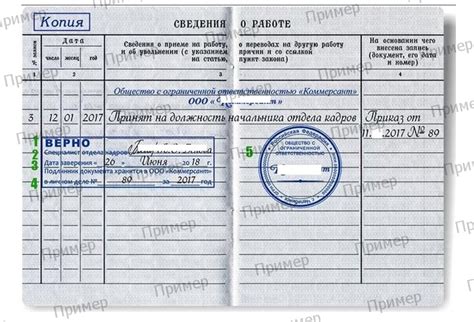 Возможности получения поощрений в трудовую книжку