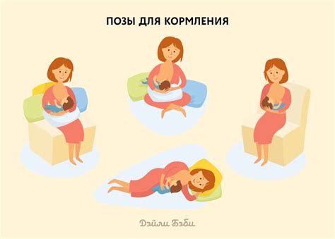 Выбор позы для грудного вскармливания