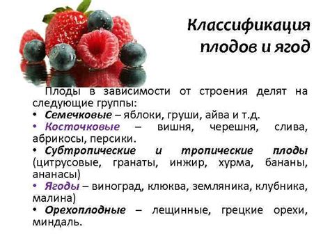 Выбор свежих плодов