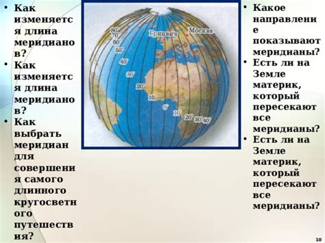 Длина меридианов