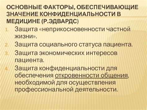 Защита конфиденциальности пациента