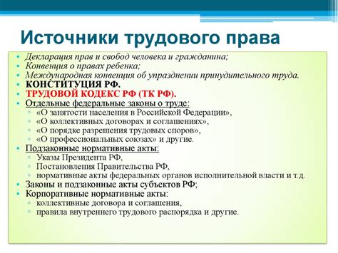 Источник трудового права