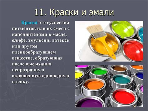 Материалы и состав краски