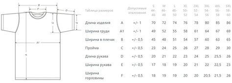 Материал и размер футболки