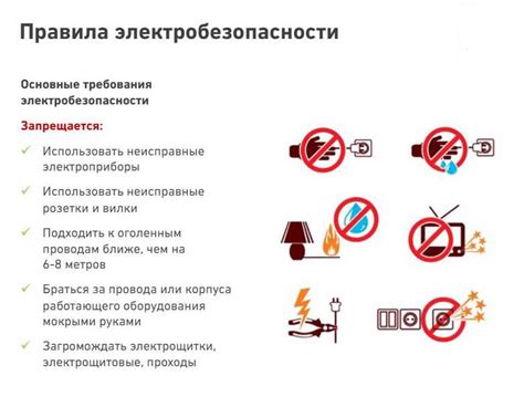 Меры предосторожности при контакте с водой