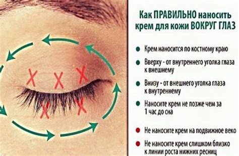Правильная техника нанесения детского крема вокруг глаз