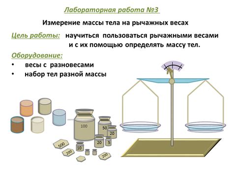 Практическое применение рычажных весов для измерения массы тела