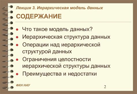 Преимущества и недостатки иерархической структуры
