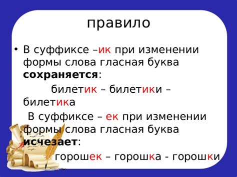 Разбор ик в суффиксе