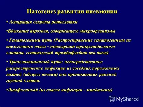 Распространение пневмонии