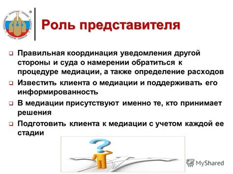 Роль представителя