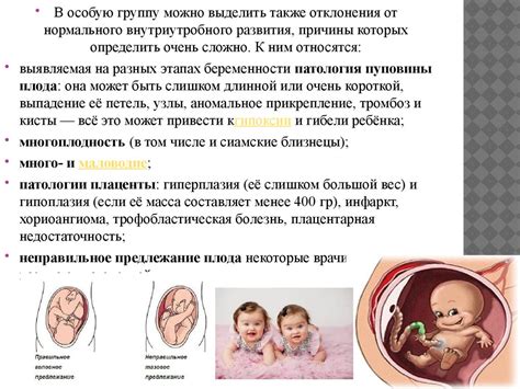 Симптомы стеснения плода в матке