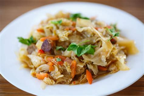 Сочетания жареной капусты с другими продуктами ночью