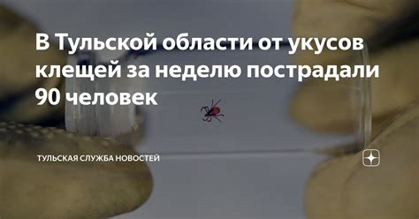 Статистика укусов клещей в Тульской области