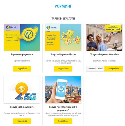 Тарифы на роуминг