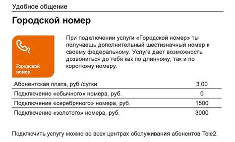 Услуги подключения городского номера на Теле2