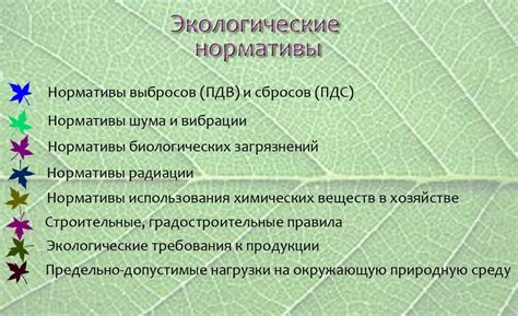 Экологические стандарты